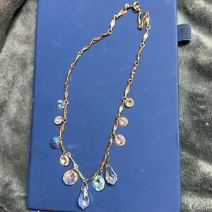 Vintage Crystal and Gold Tone Necklace